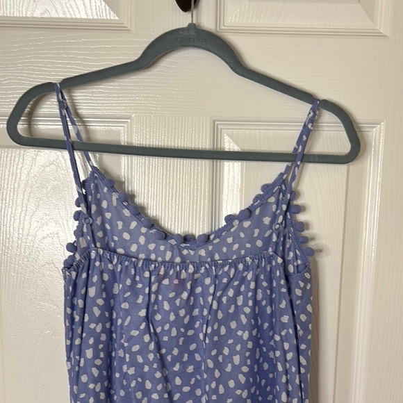 Simply Southern Blue and White Sleeveless Maxi Sundress With Pompoms XL NWOT - Picture 6 of 15